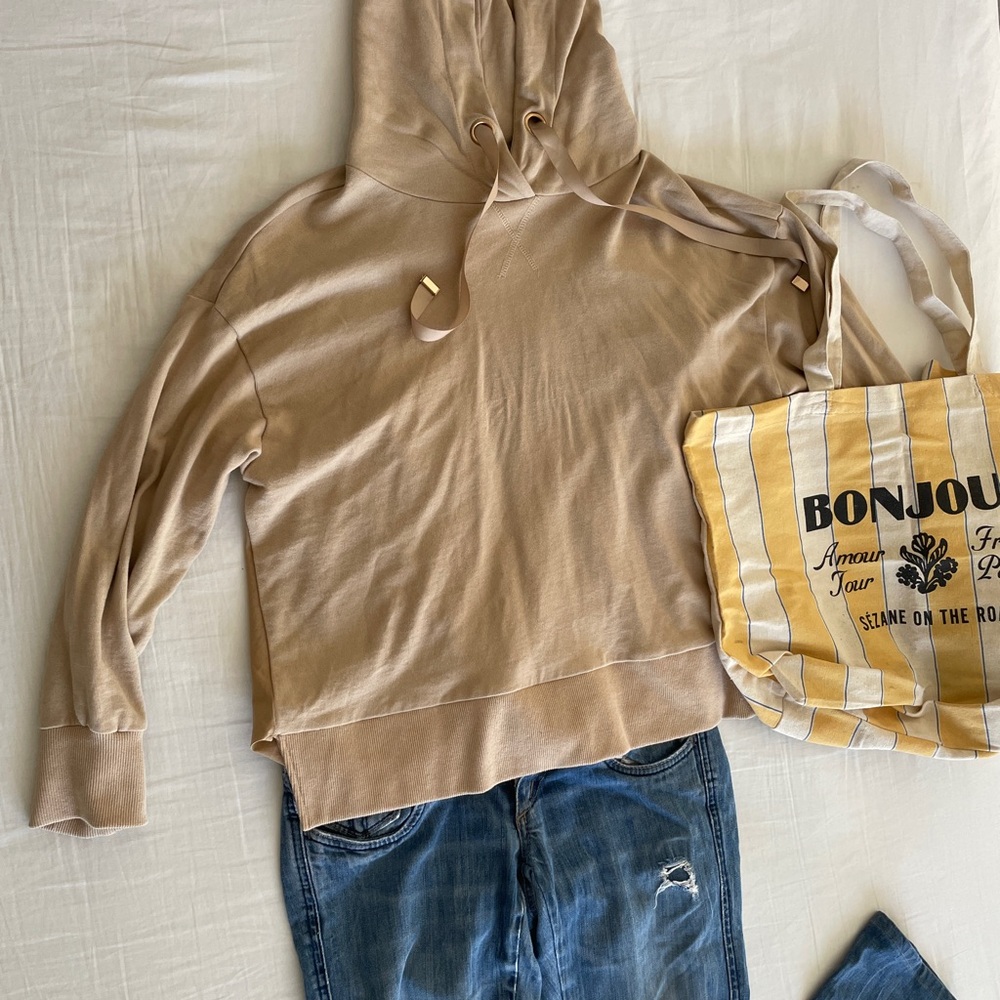 Japan Casual Tan Hoodie Sweater